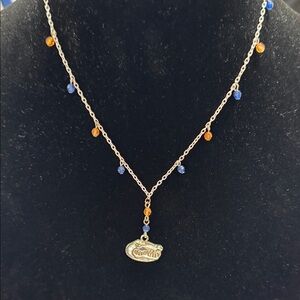 Go Gators 🐊 Necklace with Orange and Blue Accents 18 inch adjustable